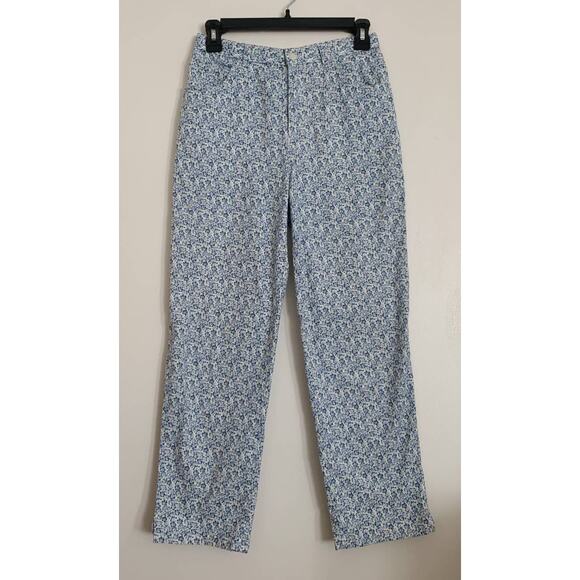 Jones New York Pants - Light Blue Vintage Jones New York High Waisted Floral Print Pants 6